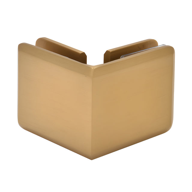 CRL Modern Gold Beveled Style 90º Glass-to-Glass Clamp