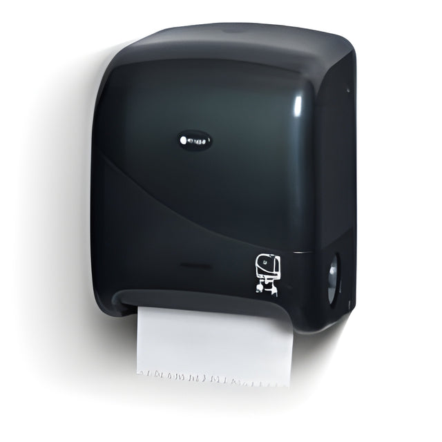 NOIR Mini Touchless Mechanical Roll Towel Dispenser, Black