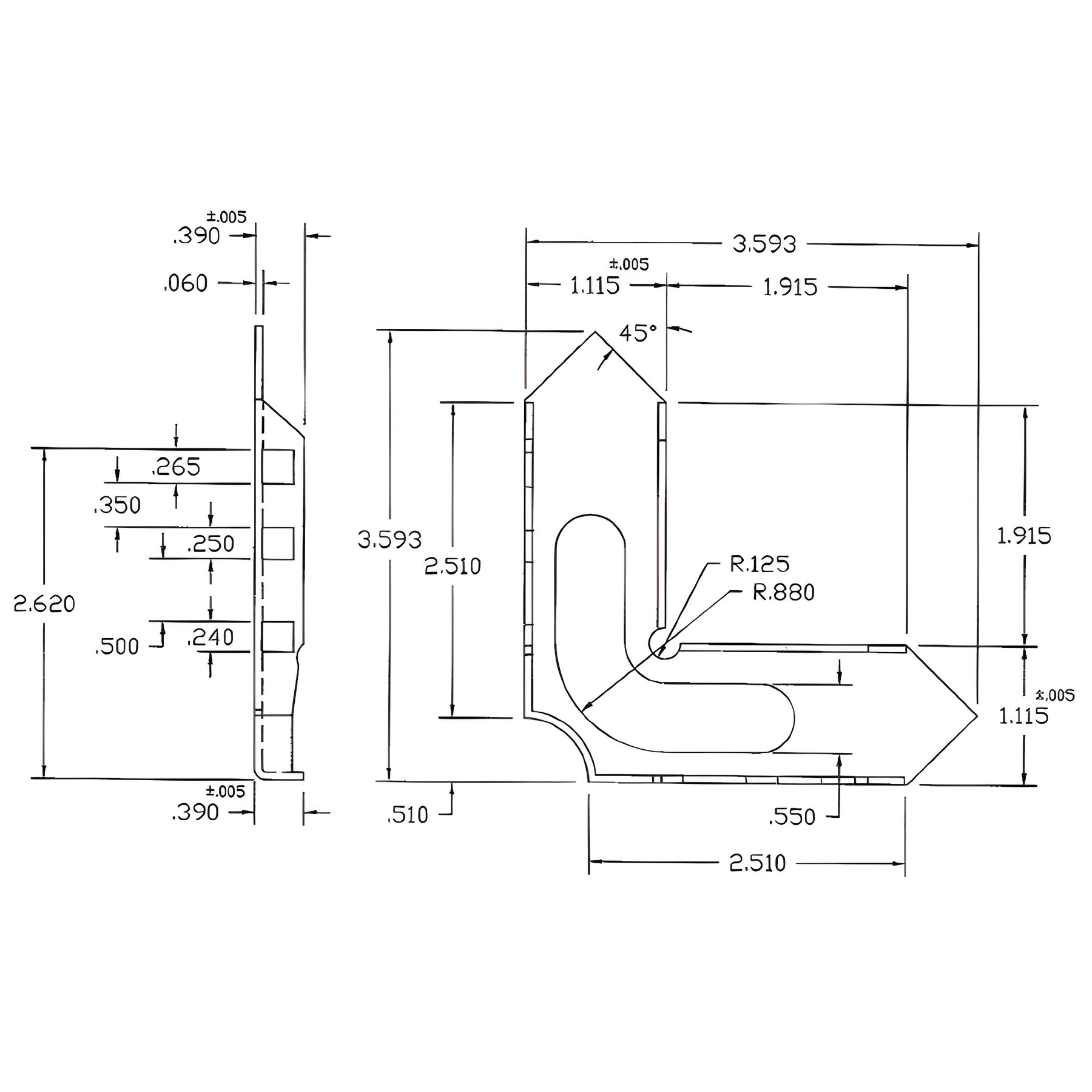 CRL NRD Press-fit Plated Corner for K.D. Screen Door Kits