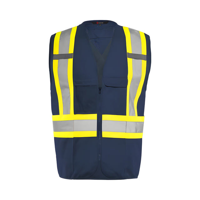 Traffic Vest with Zipper, Navy Blue, XXSmall / Small, XXS/XS