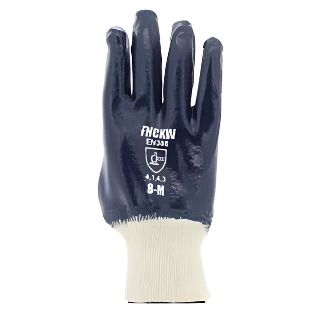 Nitrile Fully Coated Gloves, Knitwrist, Sz 10 (X-Large) – 12 Pairs/Bag