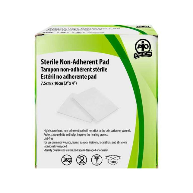Non-Adherent Pads, 7.5cm x 10cm- 100 / Box