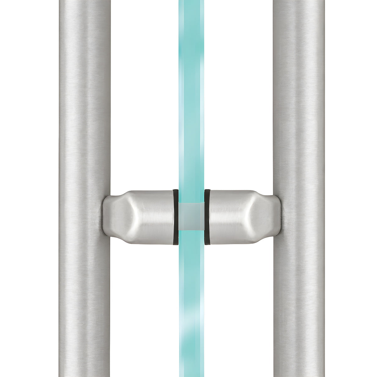 CRL Brushed Stainless Offset Mount Mid-Post for Ladder Pulls