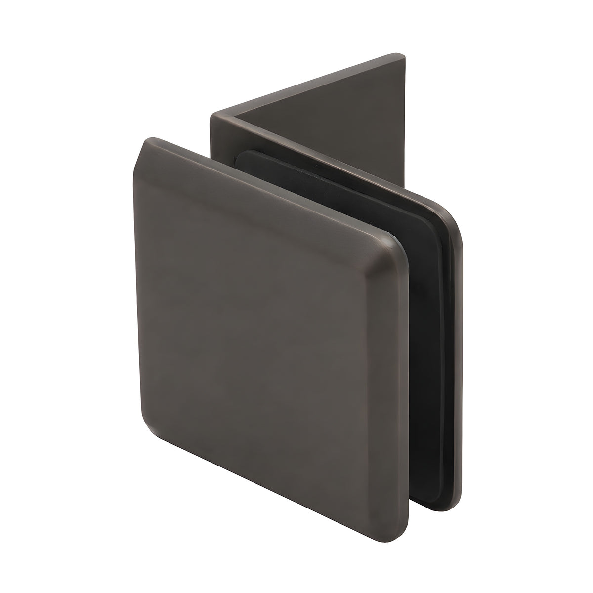 CRL Oil Rubbed Bronze Fixed Panel Beveled Clamp With Large Leg