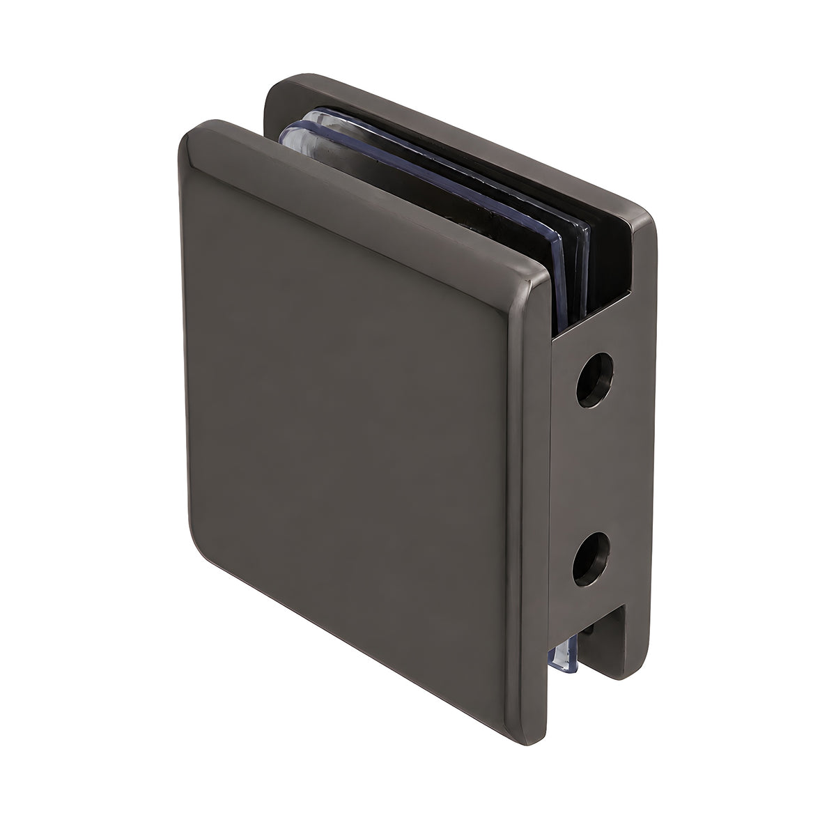 CRL Oil Rubbed Bronze Beveled Style Notch-in-Glass Fixed Panel U-Clamp