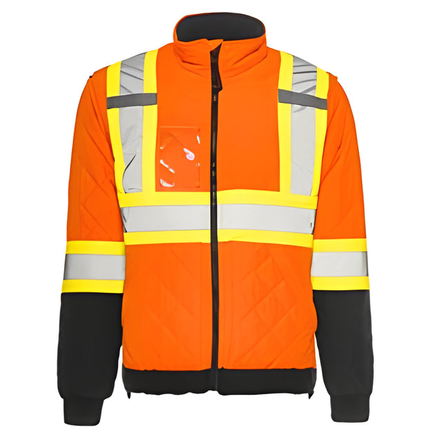 Quilted Traffic Freezer Jacket, Orange, Medium