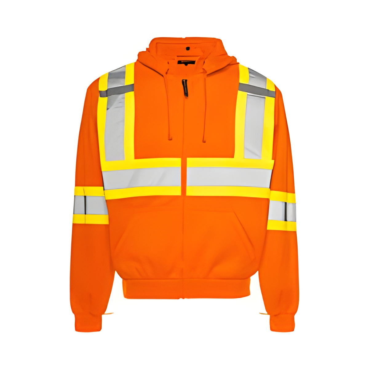 Hoodie with Detachable Hood 4" RT, Orange, Small- 1 Each
