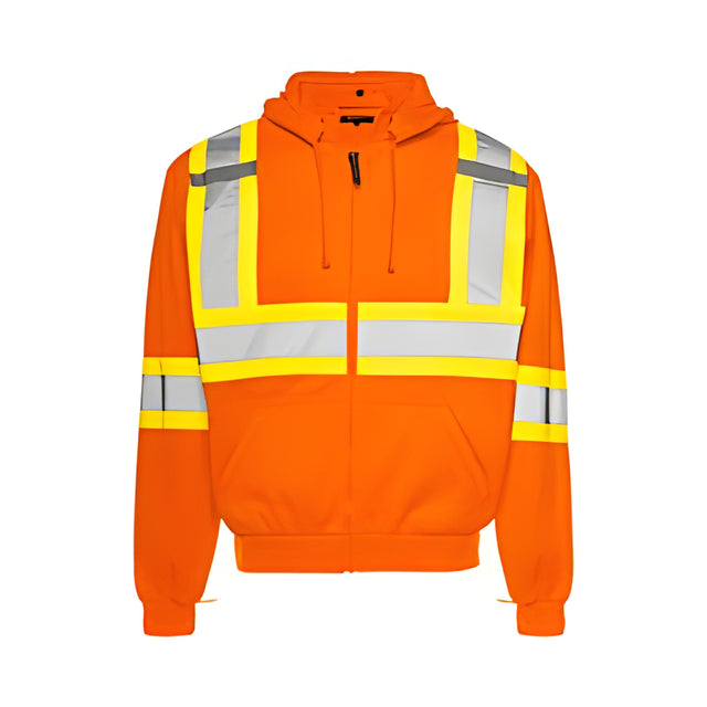 Hoodie with Detachable Hood 4" RT, Orange, X-Large