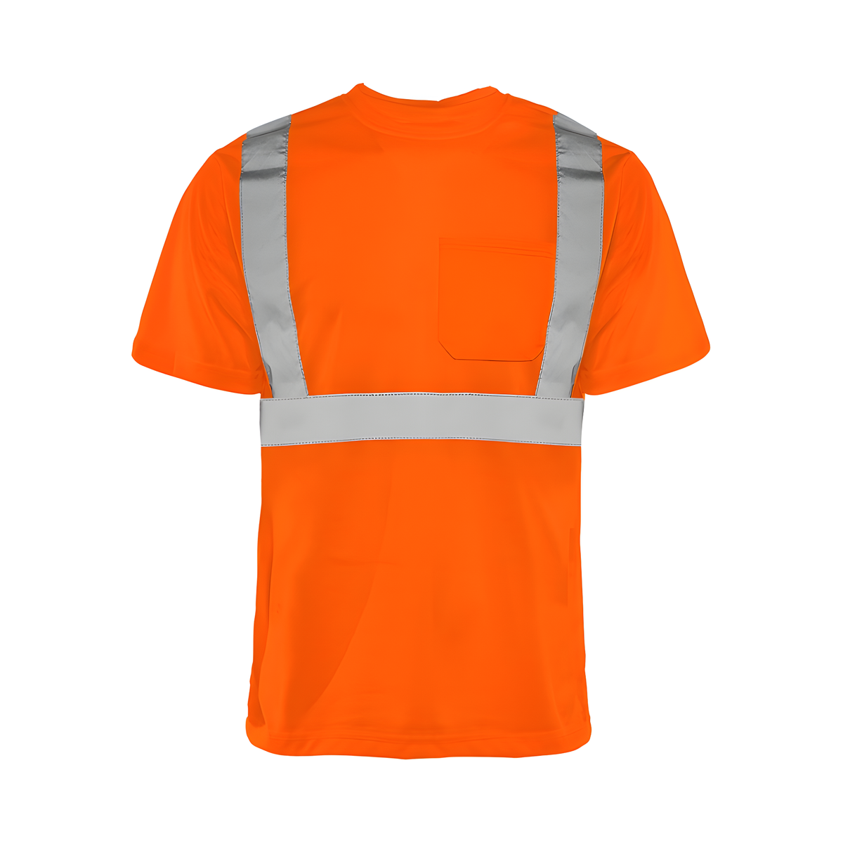 Short Sleeved Traffic T-Shirt, Polyester, Orange, 2" Reflective Tape, 3X Large- 1 Each