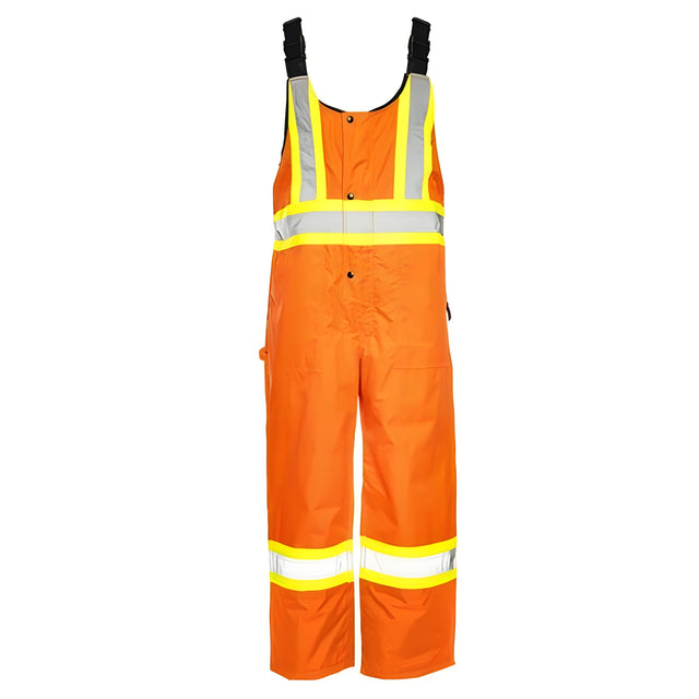 Winter Traffic Bib Overalls, 4" Refl. Tape, Orange, X-Large