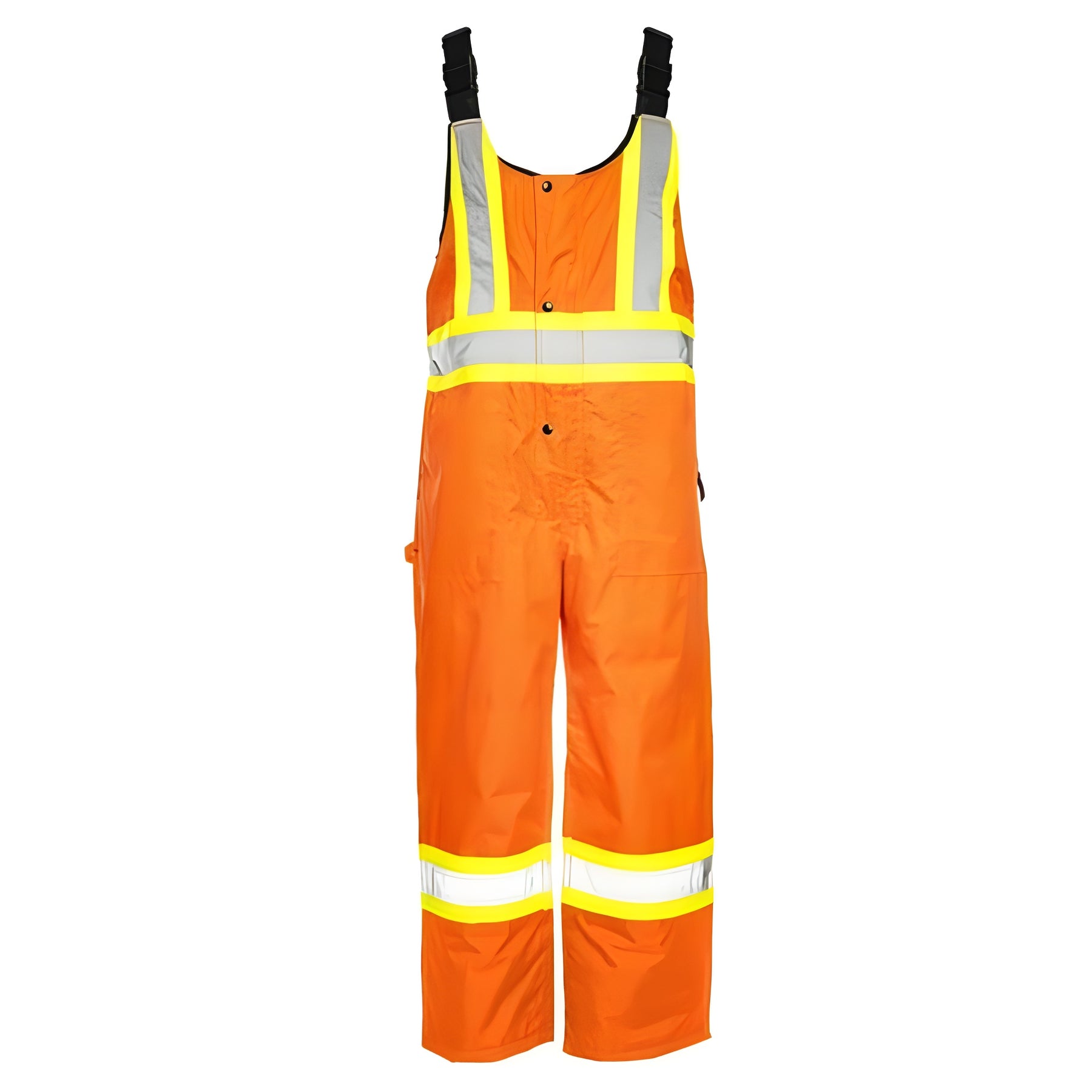 Winter Traffic Bib Overalls, 4" Refl. Tape, Orange, Large- 1 Each