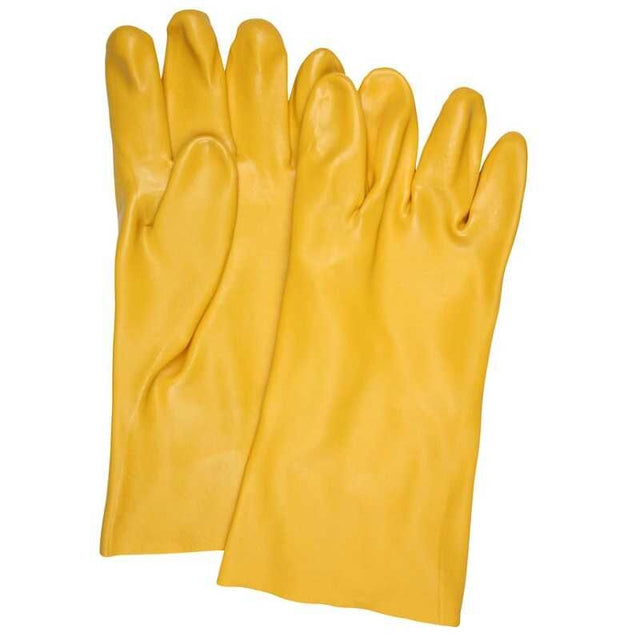 PVC Gloves, Yellow, 12" Cuff- 12 Pr / Bag