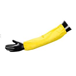 PVC Heavy-Duty Sleeves, Elastic cuff, Yellow, - 12 Pairs/ Bag