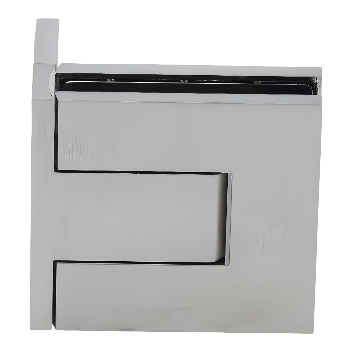 CRL Brushed Nickel Palermo Adjustable Wall Mount Offset Back Plate Hinge