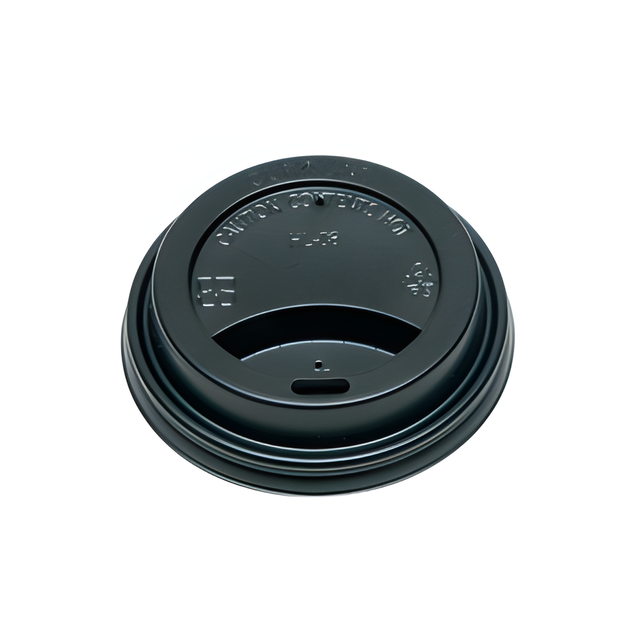 Paper Cup Dome Lids for 8 oz cups, Black – 1,000/Case