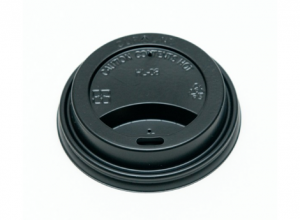 Paper Cup Dome Lids for 8 oz cups, Black- 1000 / Case