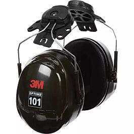 Peltor Optime 101 Series Earmuffs, Cap Mount, 24 NRR dB - 1 Each