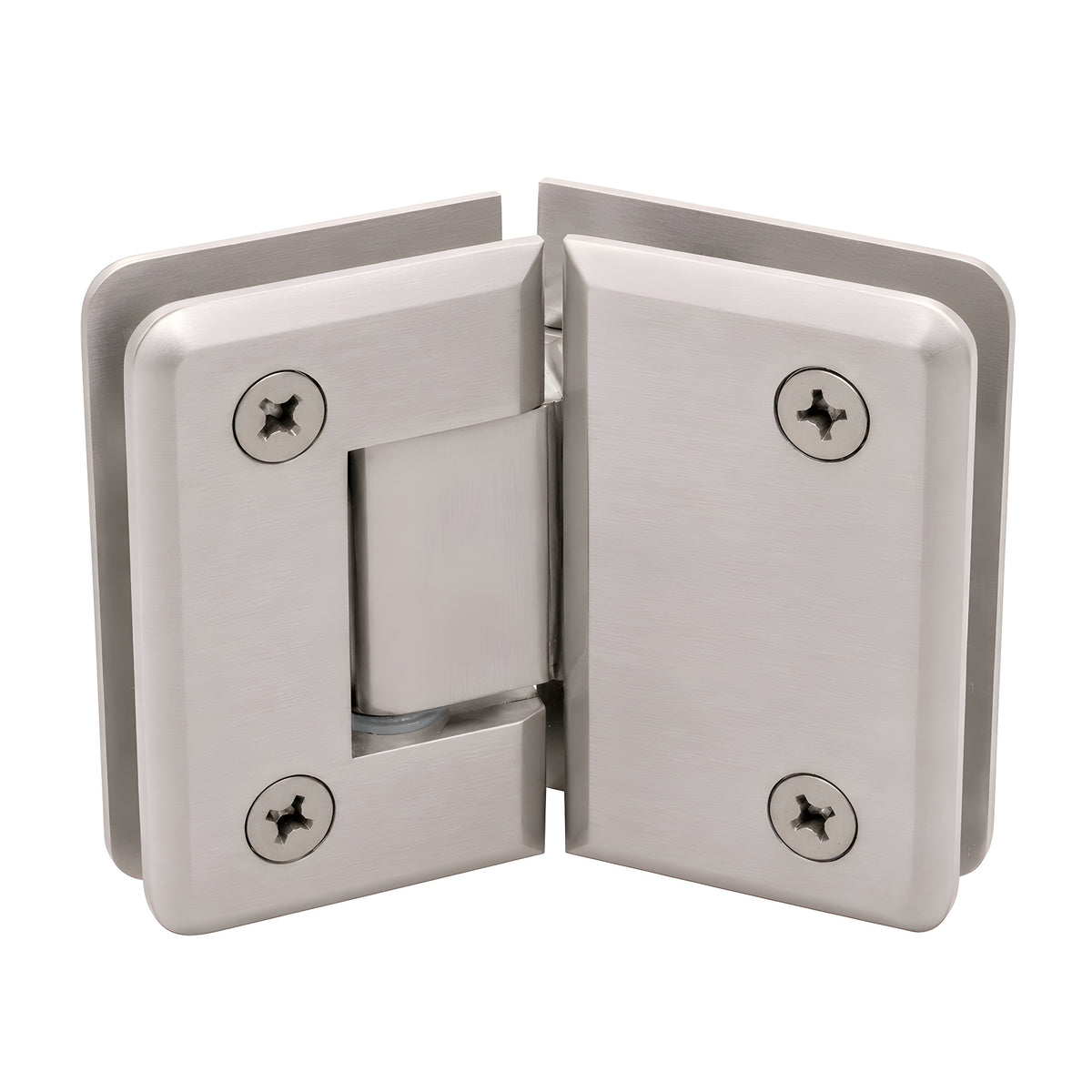 CRL Brushed Nickel Pinnacle 045 Series 135 Degree Glass-to-Glass Standard Hinge