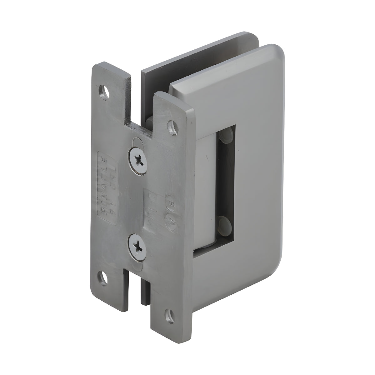 CRL Brushed Nickel Pinnacle 537 Series 5 Degree Pre-Set Wall Mount 'H' Back Plate Hinge