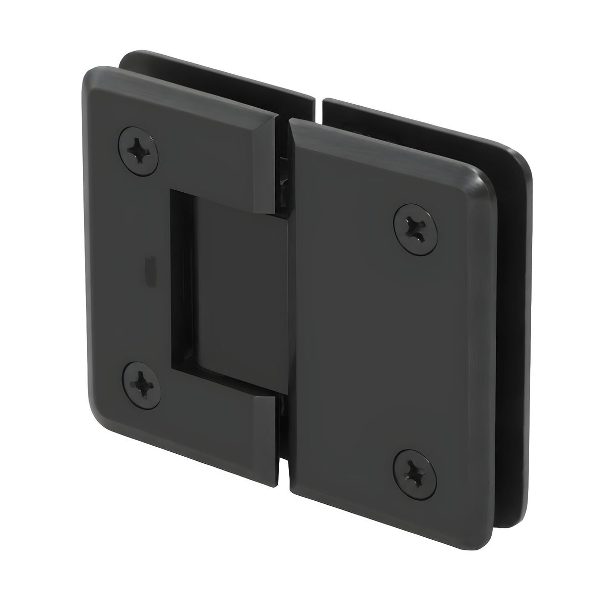 CRL Matte Black Pinnacle 180 Series 180 Degree Glass-to-Glass Standard Hinge