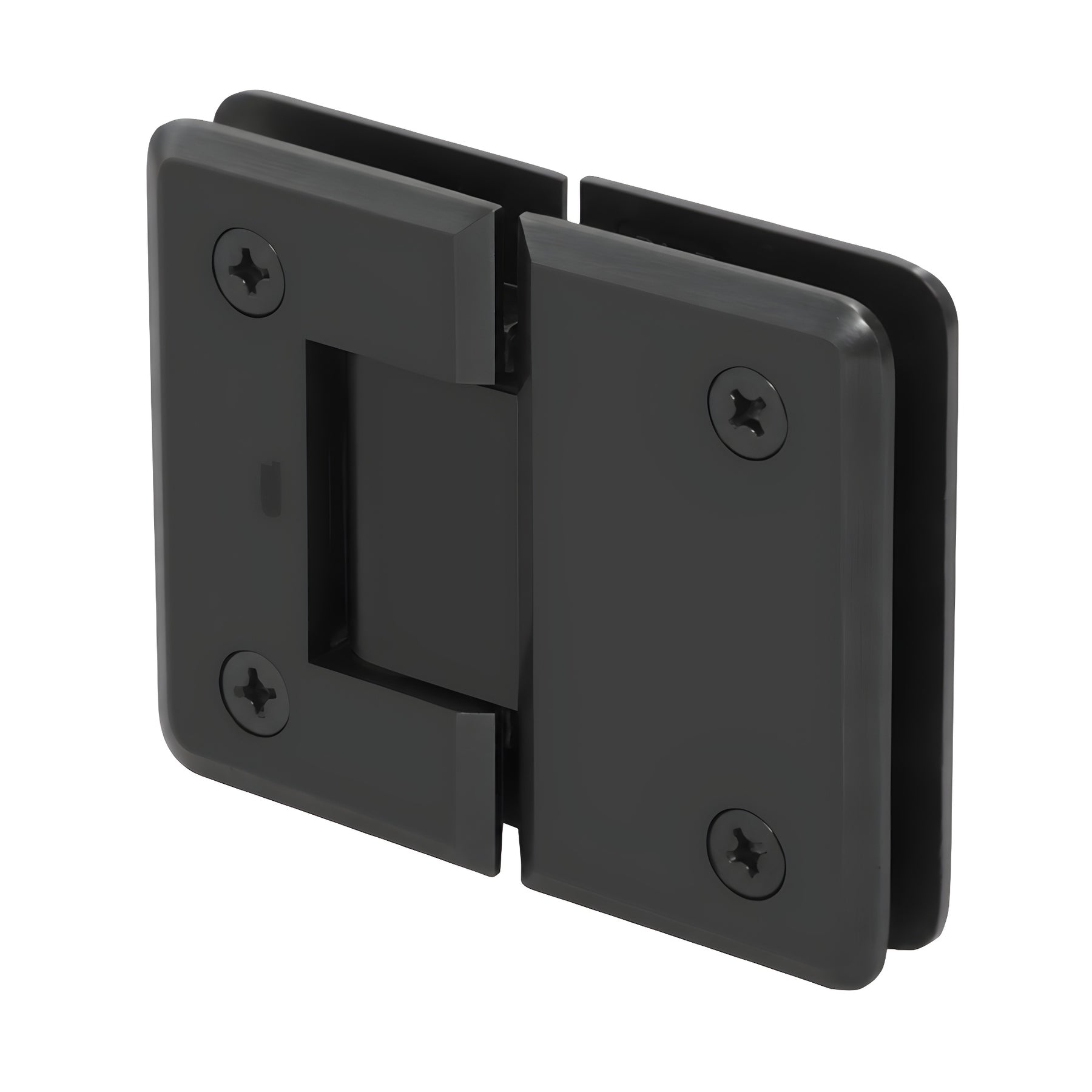CRL Matte Black Pinnacle 180 Series 180 Degree Glass-to-Glass Standard Hinge