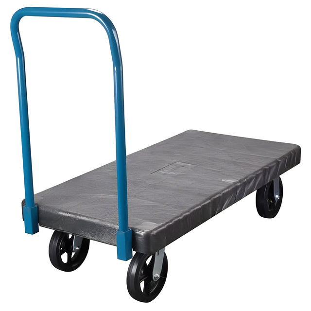 Plastic Platform Truck, 8" Mold on Caster, 24 x 48 Paltform- 1 Ea