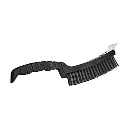 Plastic Wire Brush with Scraper, 12"- 12 / Case