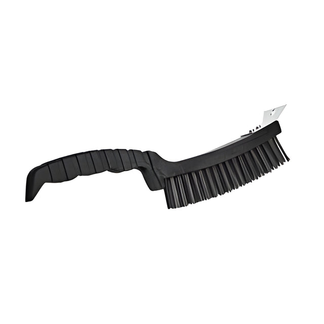 Plastic Wire Brush with Scraper, 12" – 12/Case