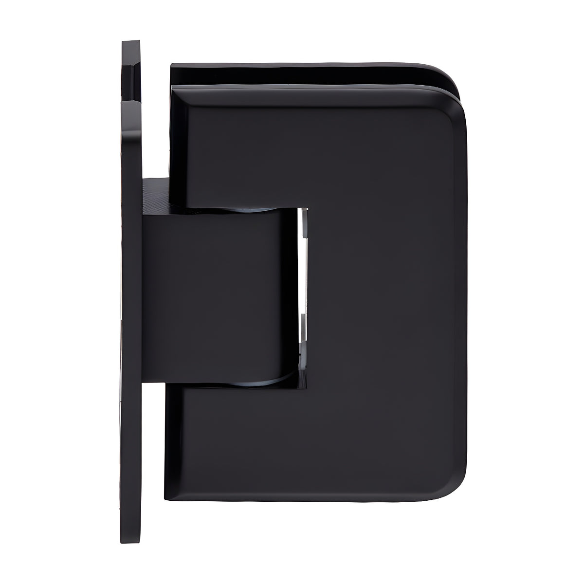 CRL Matte Black Plymouth Series Wall Mount 'H' Back Plate Hinge