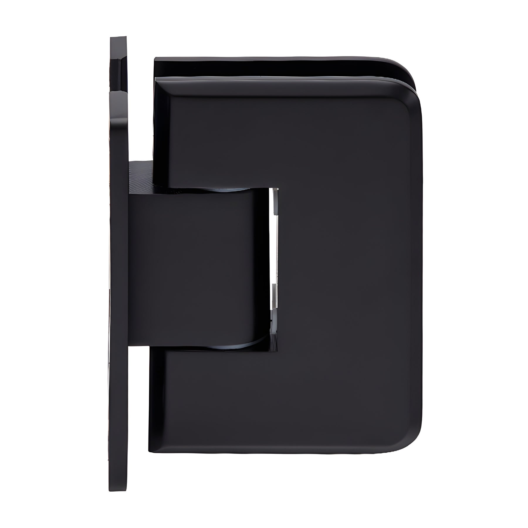CRL Matte Black Plymouth Series Wall Mount 'H' Back Plate Hinge