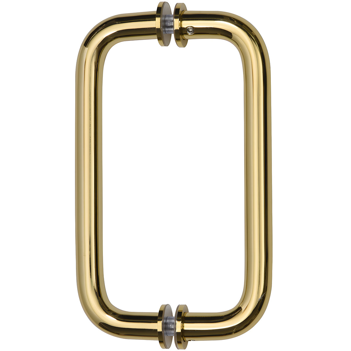CRL Polished Brass 8" BM Series Tubular Back-to-Back Pull Handle