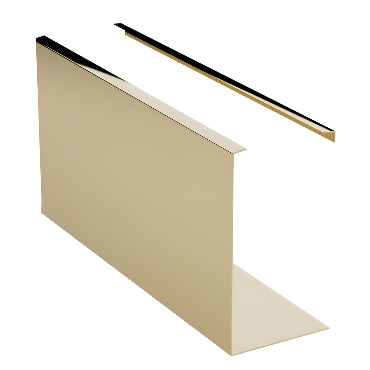CRL Turboflex Polished Brass 120" Cladding for Fascia Mount Base Shoe