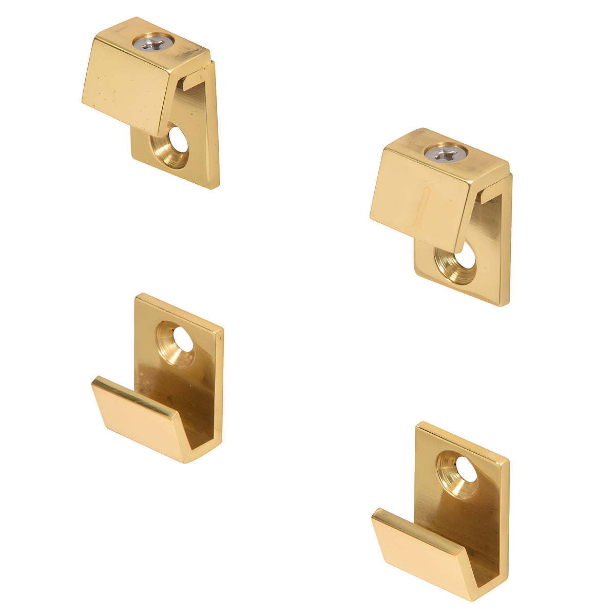 CRL Brass 5/8" Wide Beveled Mirror Clip Set