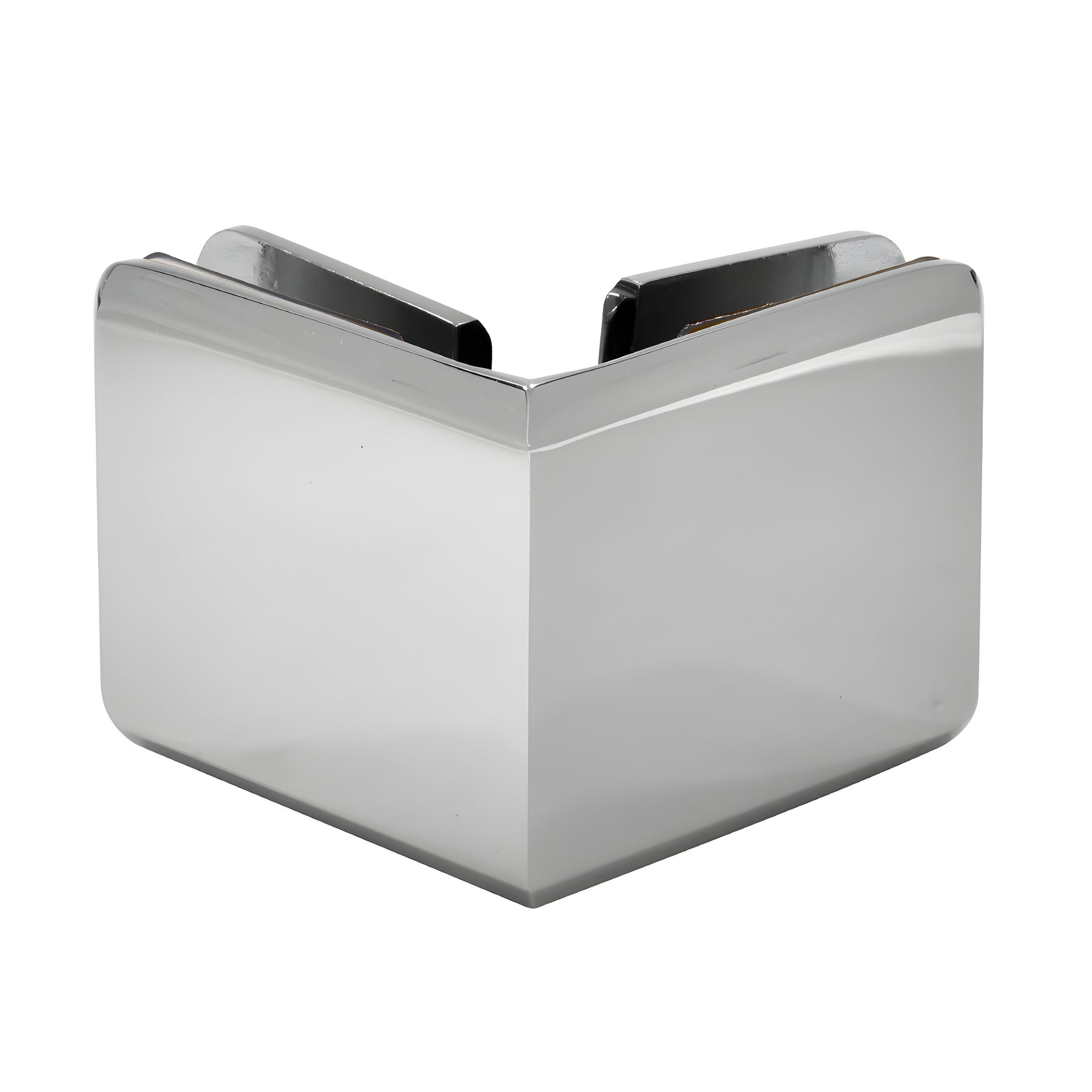 CRL Polished Chrome Beveled Style 90º Glass-to-Glass Clamp
