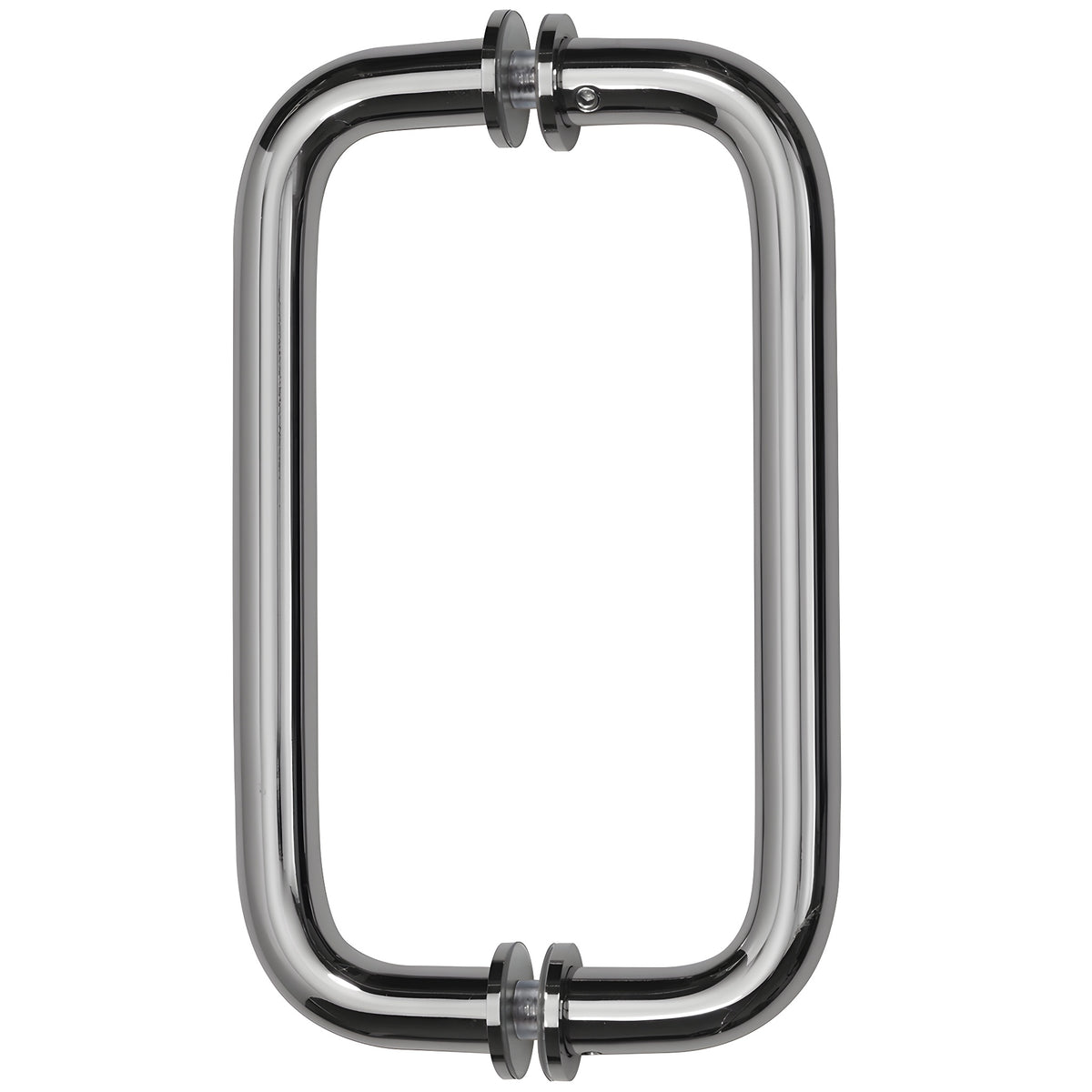 CRL Polished Chrome 8" Back-to-Back Solid Brass 3/4" Diameter Pull Handles with Metal Washers