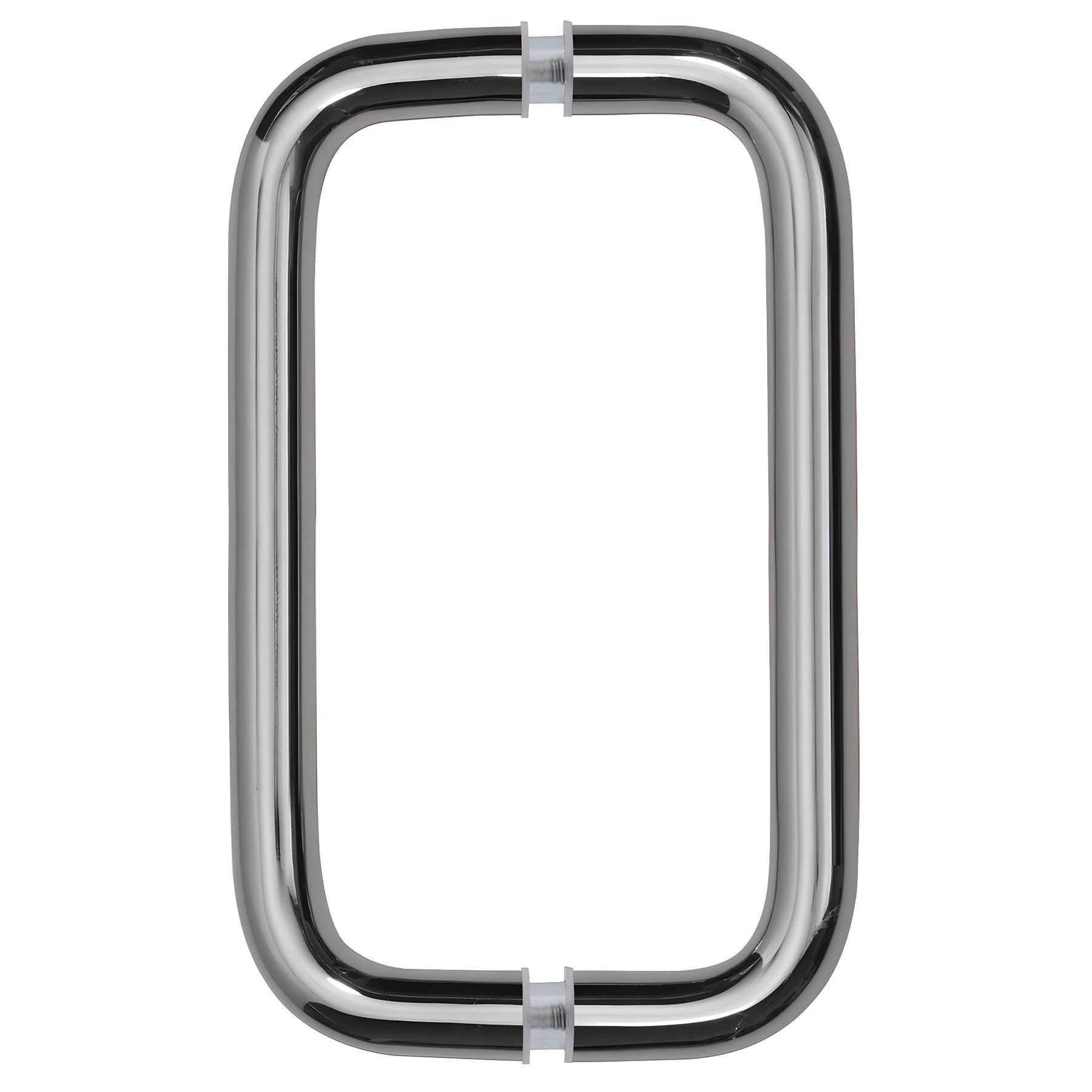 CRL Polished Chrome 8" Back-to-Back Solid 3/4" Diameter Pull Handles Without Metal Washers