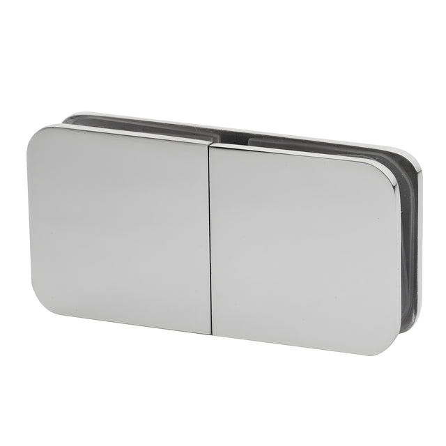 CRL Polished Chrome 180 Degree Traditional Style Split Face and 'Y' Inline Glass-to-Glass Clamp