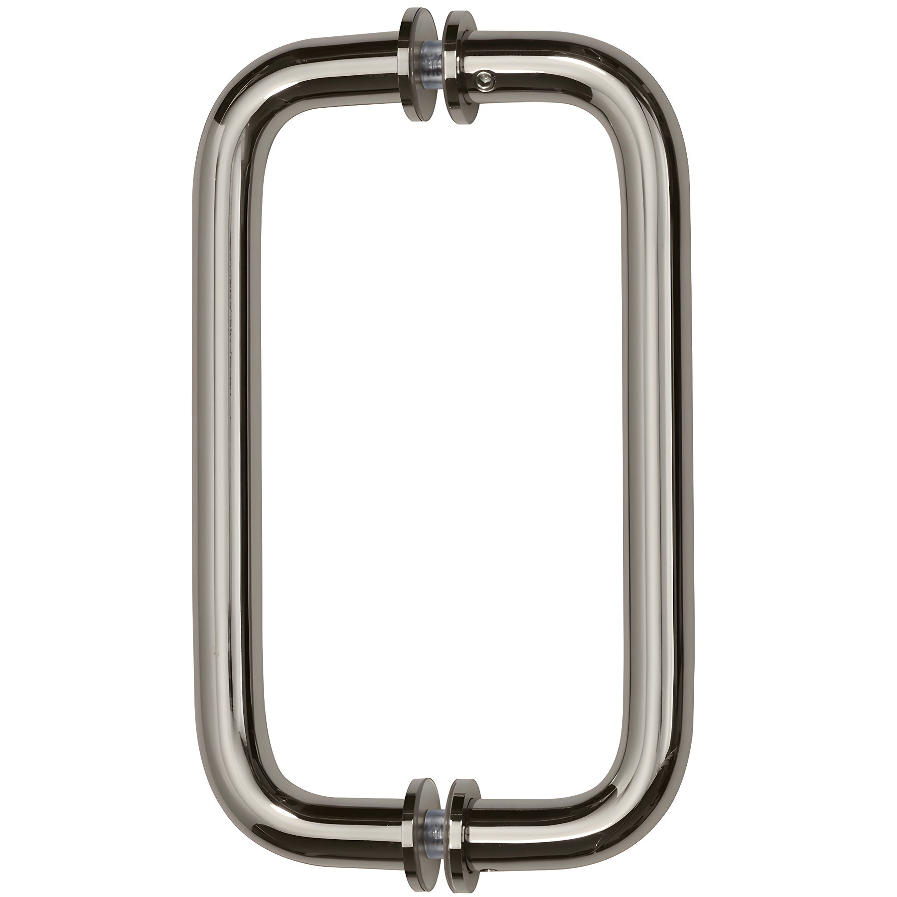 CRL Polished Nickel 8" Back-to-Back Solid Brass 3/4" Diameter Pull Handles with Metal Washers