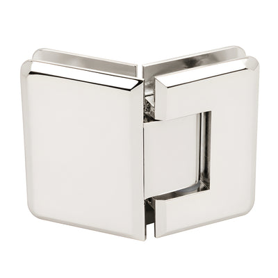 CRL Polished Nickel Pinnacle 045 Series 135 Degree Glass-to-Glass Standard Hinge