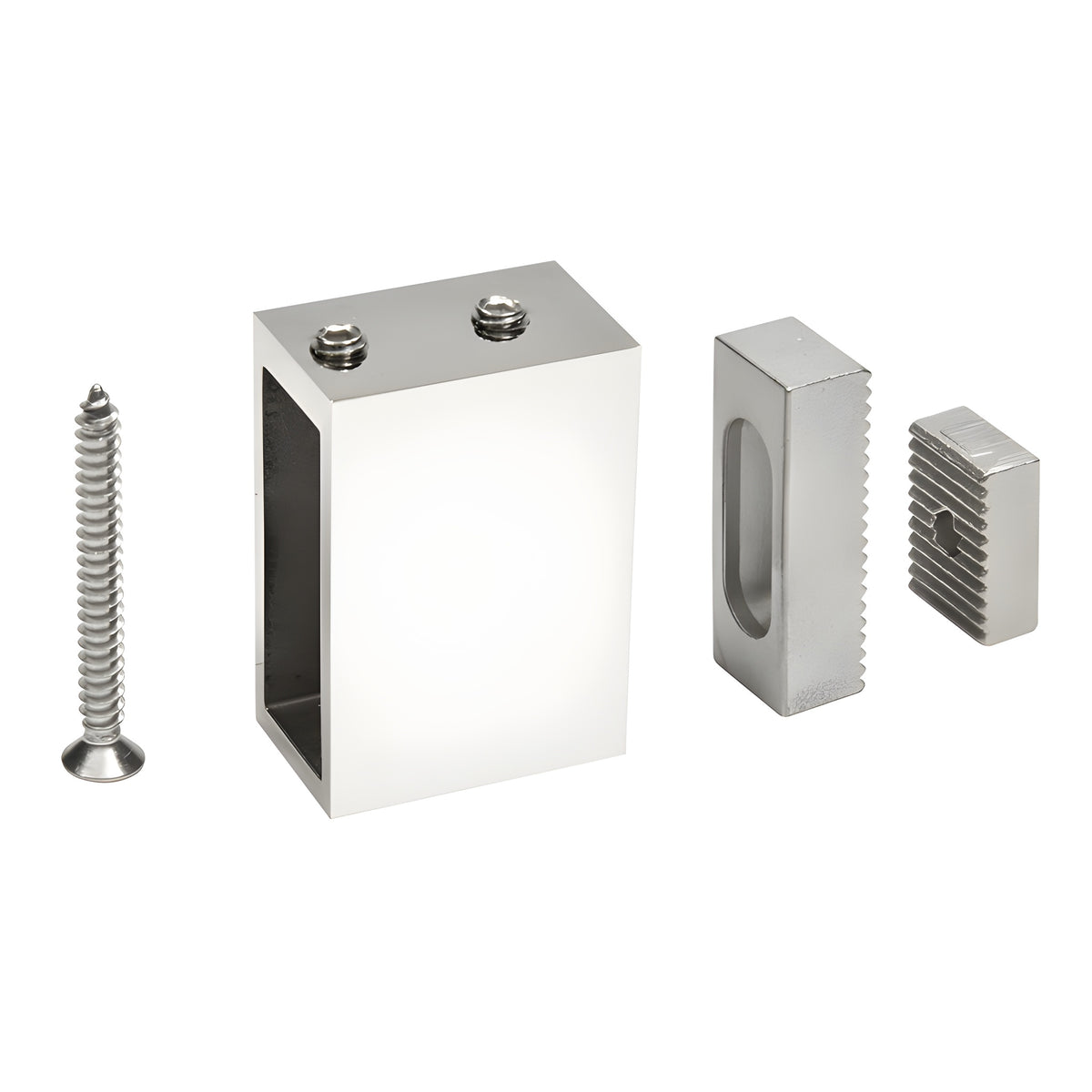 CRL Polished Stainless Track Holder Fitting for Wall Only for SRSER78PS Deluxe Senior Serenity Sliding System