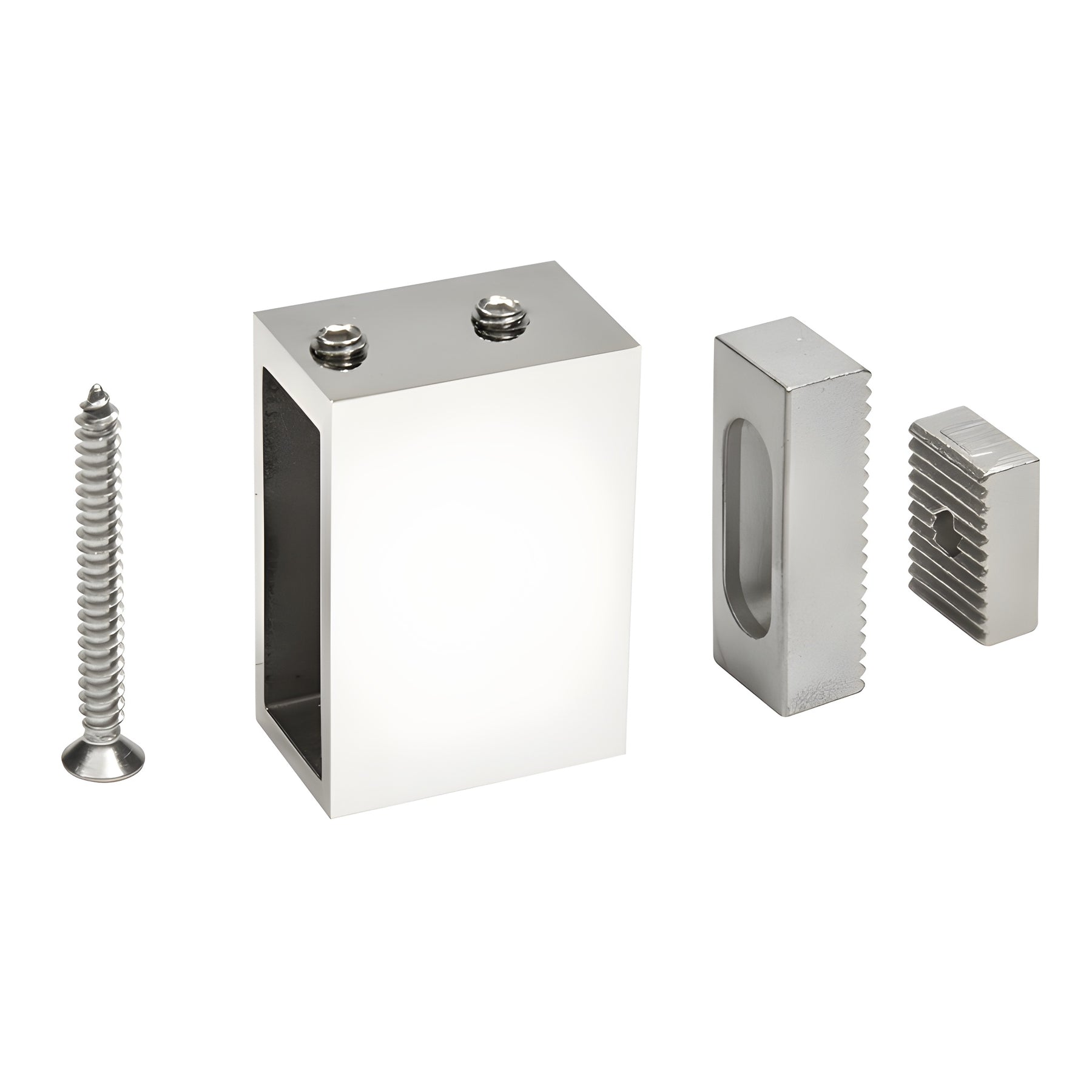 CRL Polished Stainless Track Holder Fitting for Wall Only for SRSER78PS Deluxe Senior Serenity Sliding System