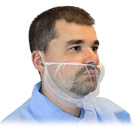Polymesh Beard Covers, White, 18"- 100 / Bag