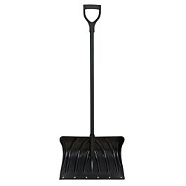 Polypropylene Snow Shovel, with Steel Wear Strip, 19-3/4" Wide Blade - 1 Each
