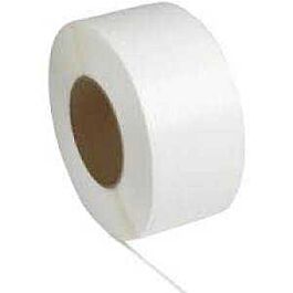 Polypropylene Strapping, White, 3/8"" x 12000', 8 x 8 Core, Machine Grade - 1 Each