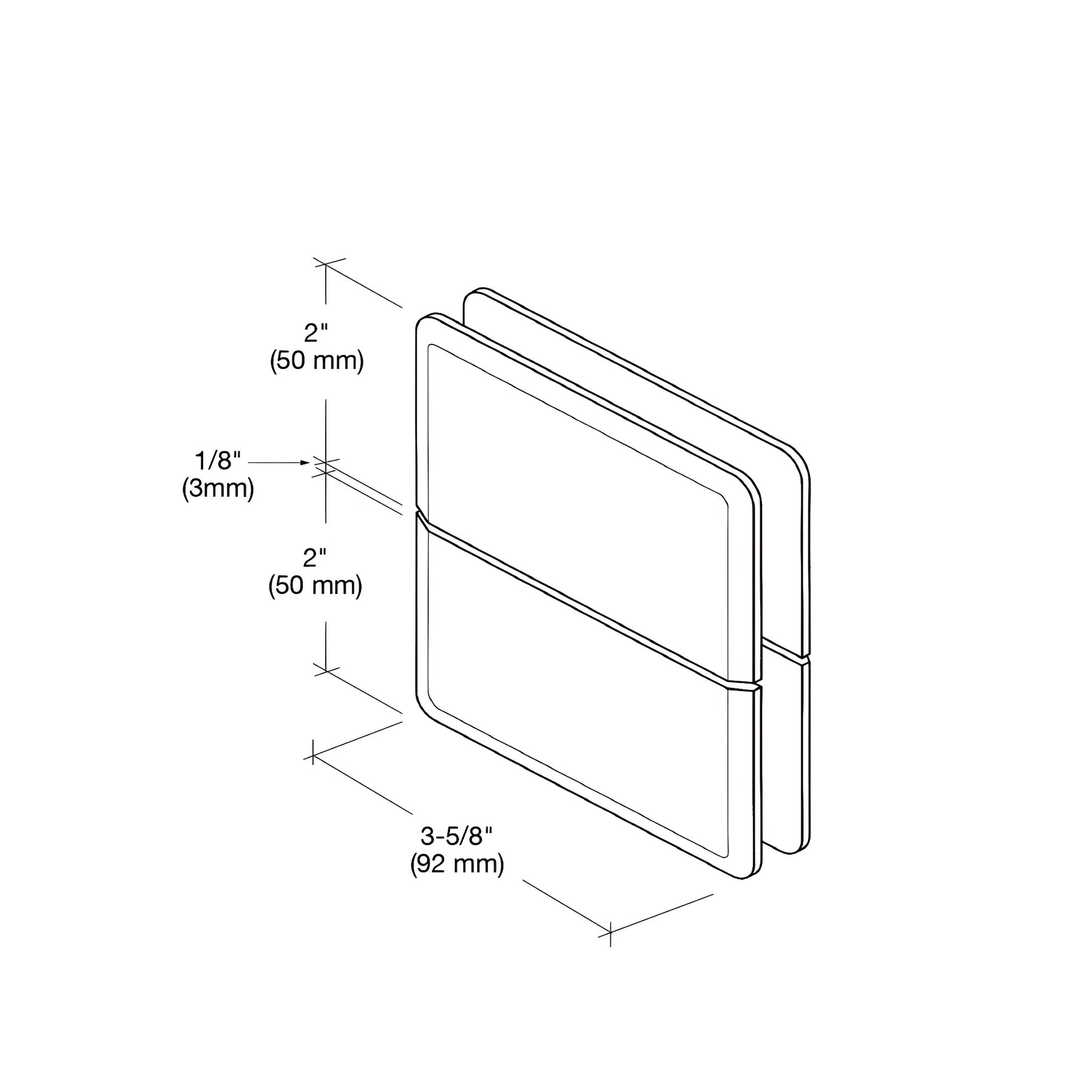 CRL Satin Brass Prima 02 Series Glass-To-Glass Mount Hinge