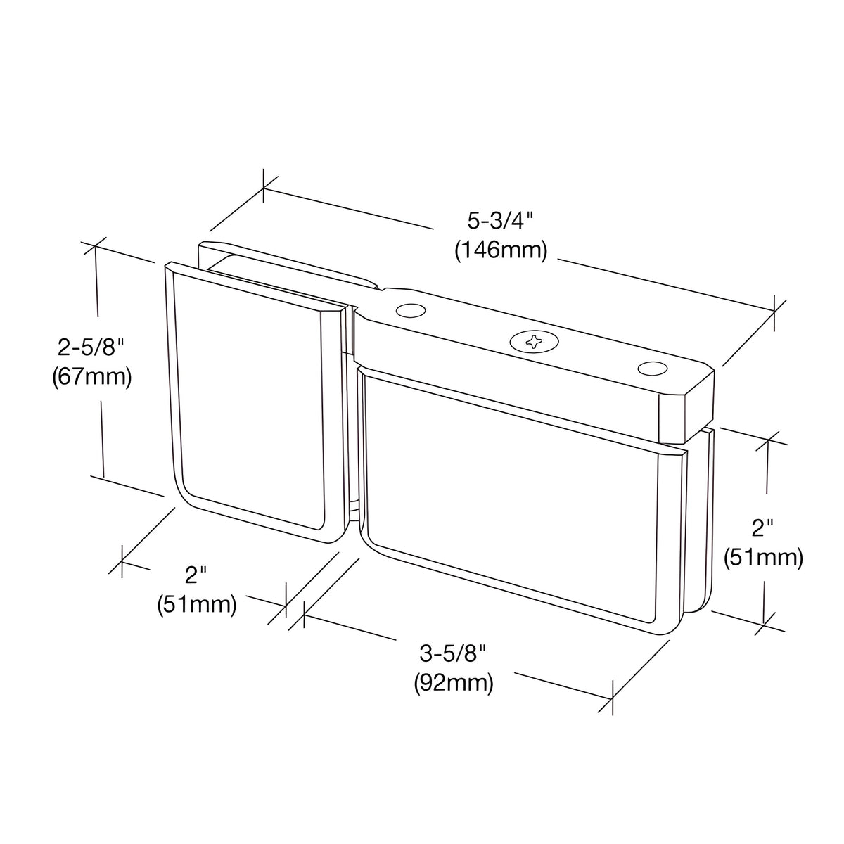 CRL Brushed Bronze Top or Bottom Mount Pivot Hinge with Attached U-Clamp
