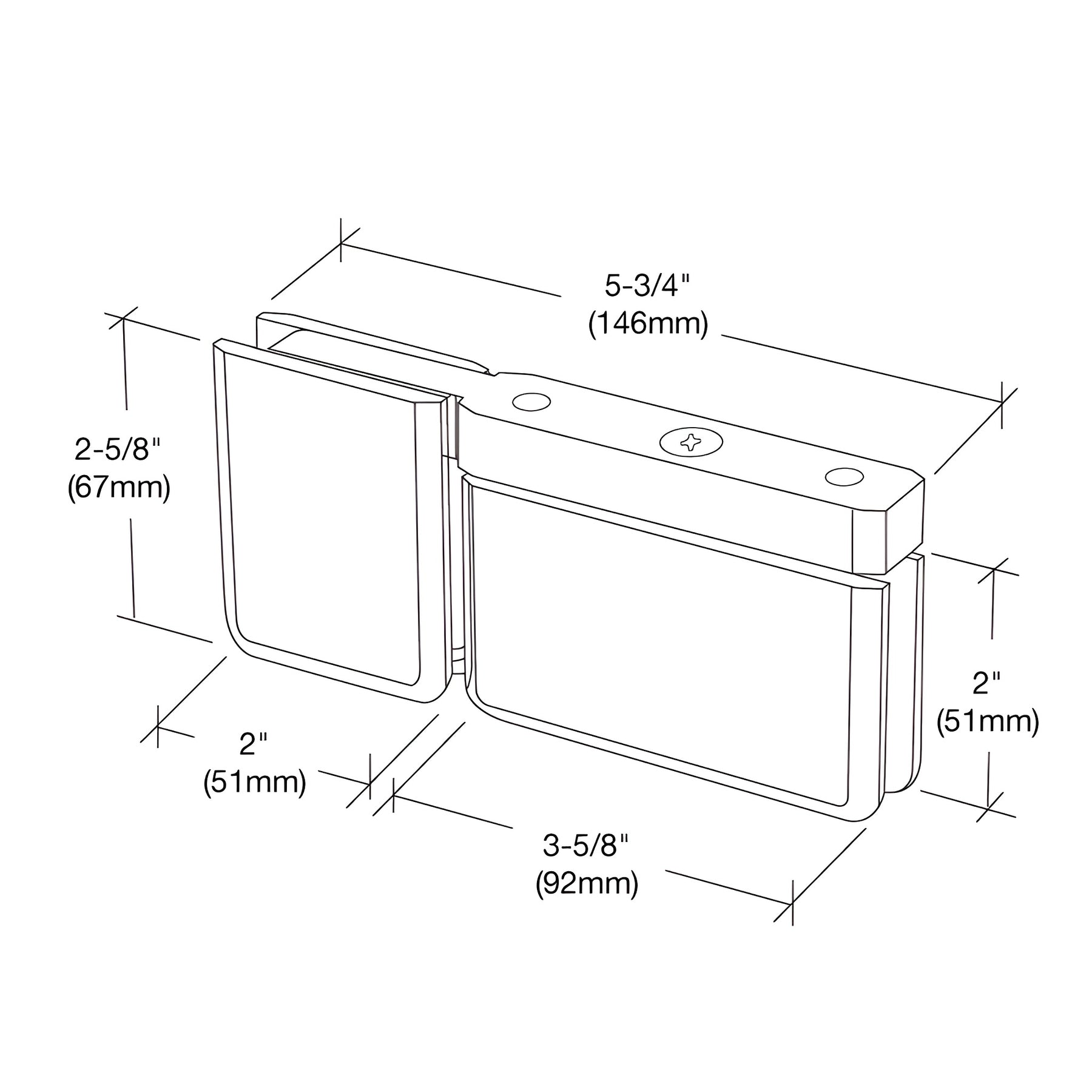 CRL Brushed Bronze Top or Bottom Mount Pivot Hinge with Attached U-Clamp