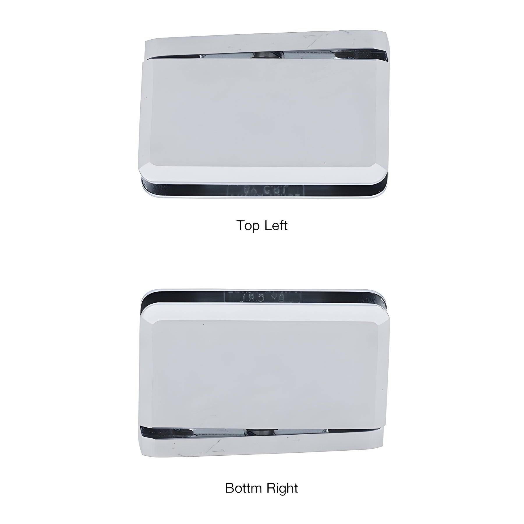 CRL Polished Chrome Prima 01 Series #1 Pin Top Left or Bottom Right Mount Hinge