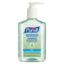 Purell Advanced Hand Rub with Aloe, Table Top Pump Bottle- 236 mL x 12 Bottles / Case
