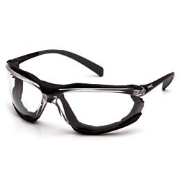 Pyramex, Proximity, Safety Glasses, Black Frame, Clear Lens- Sold by Box of 12 Pairs
